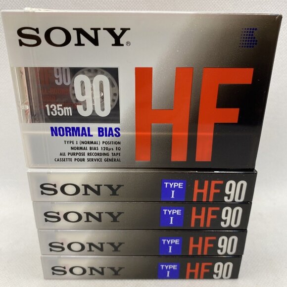 Lot of 5 Sony HF90c High Fidelity Normal Bias Recording Audio Cassettes 90 min - Picture 2 of 9